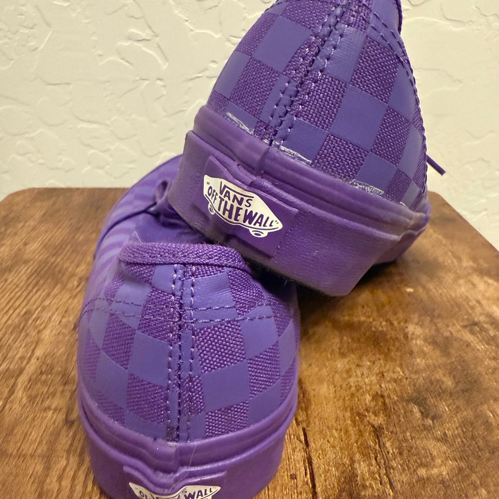 Vans Vibrant Purple Checkered Shoes - Picture 5 of 6